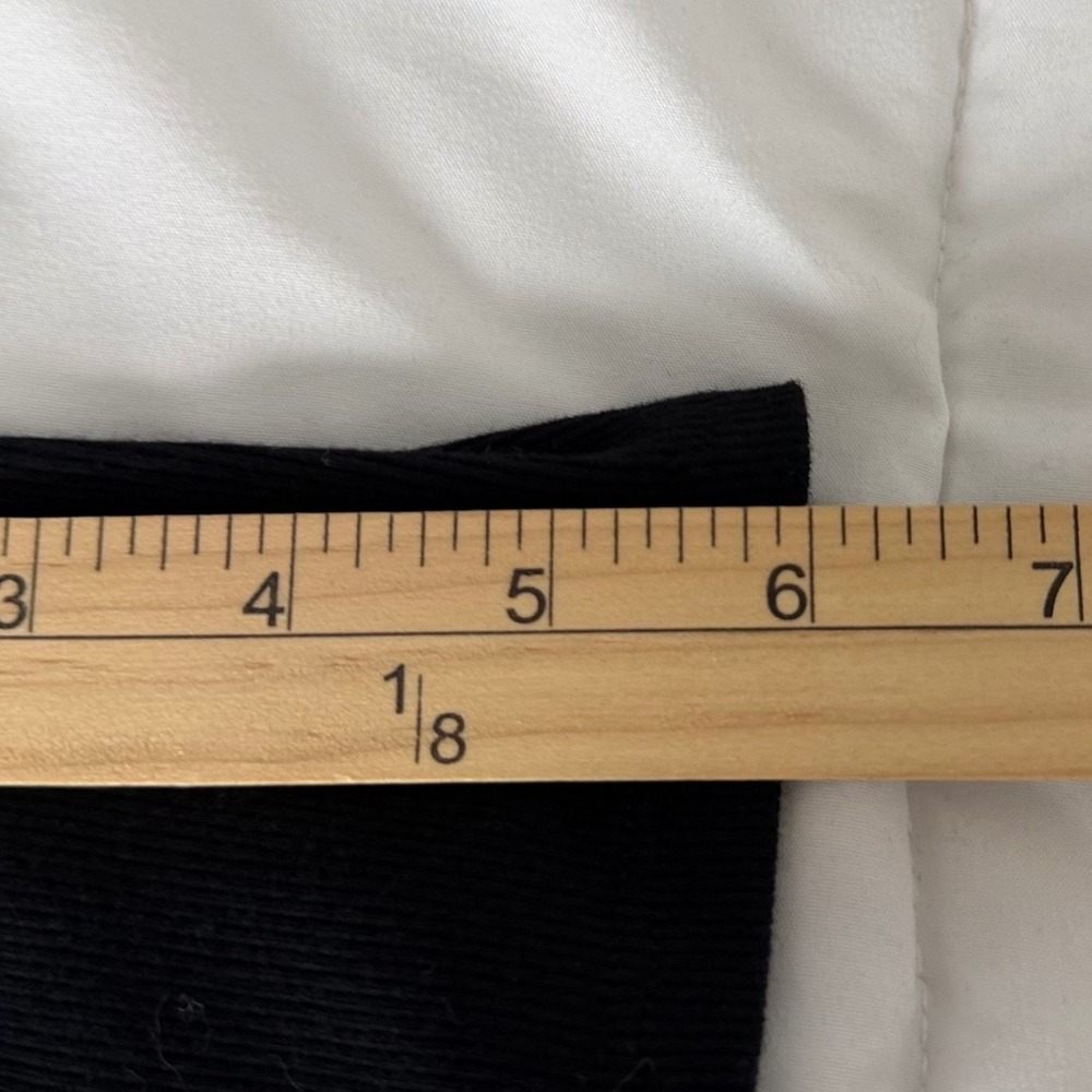 Aeropostale Y2K Black Ribbed Tie Front Crop Top Short Sleeve Sweetheart Neck S - Picture 8 of 8